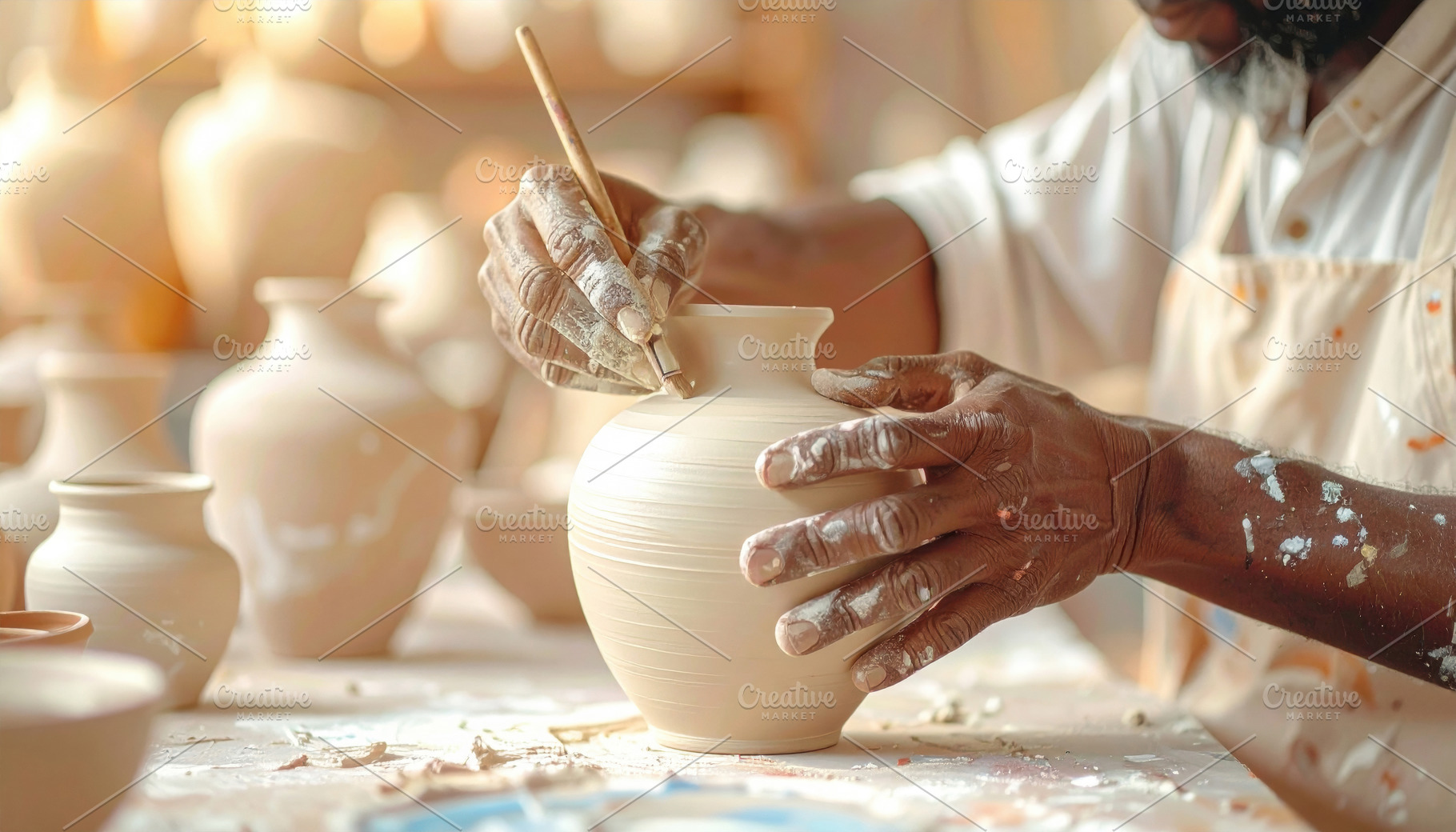 Artisan Hands Shaping Ceramic Vase, an Arts & Entertainment Photo by Davizro's Market
