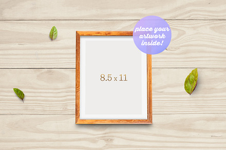 Frame Mockup on the Planks