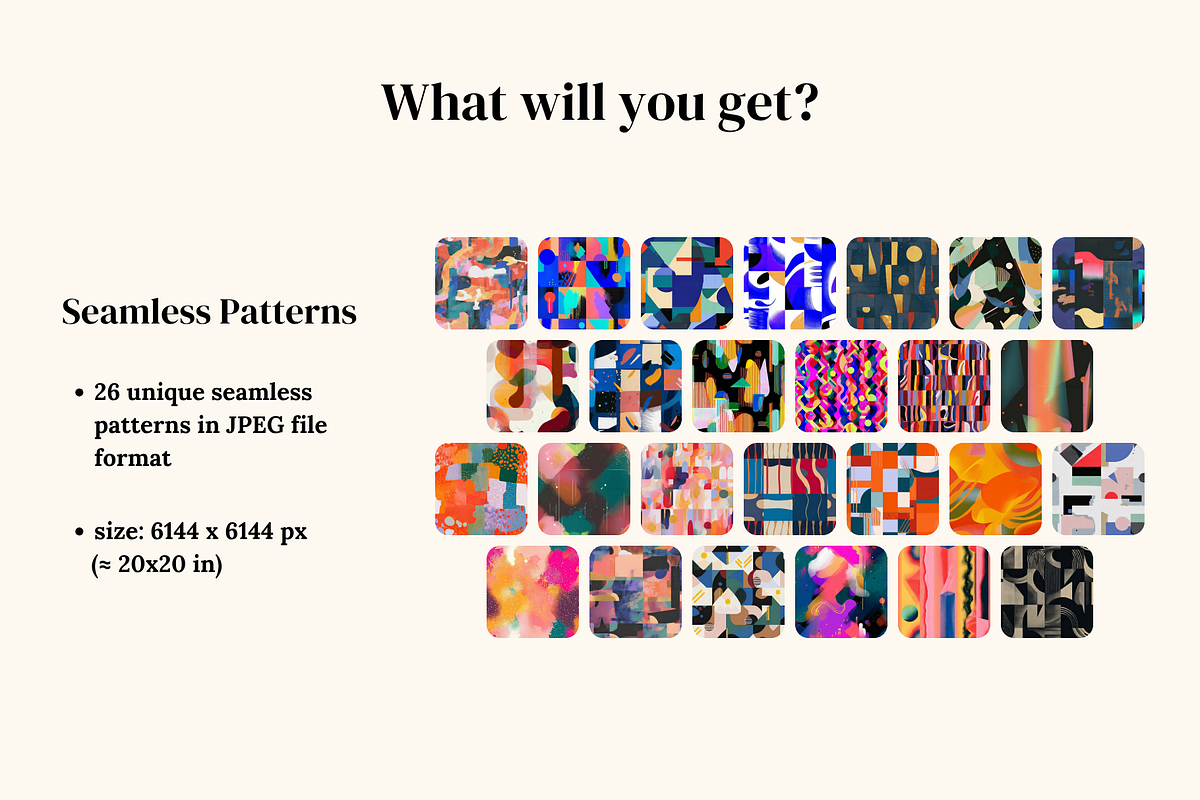 Color Pop Abstract Patterns, a Pattern Graphic by Ninterints (Photo 2 of 10)