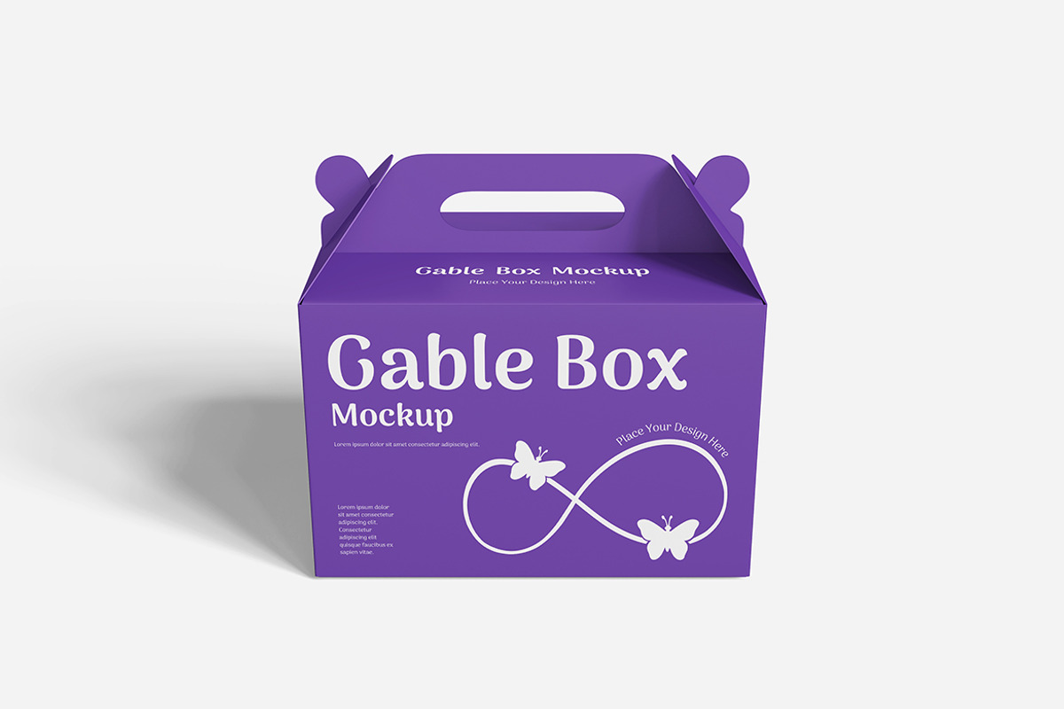 Gable Box Mockup PSD Packaging, an Advertising Mockup by Indah (Photo 6 of 6)