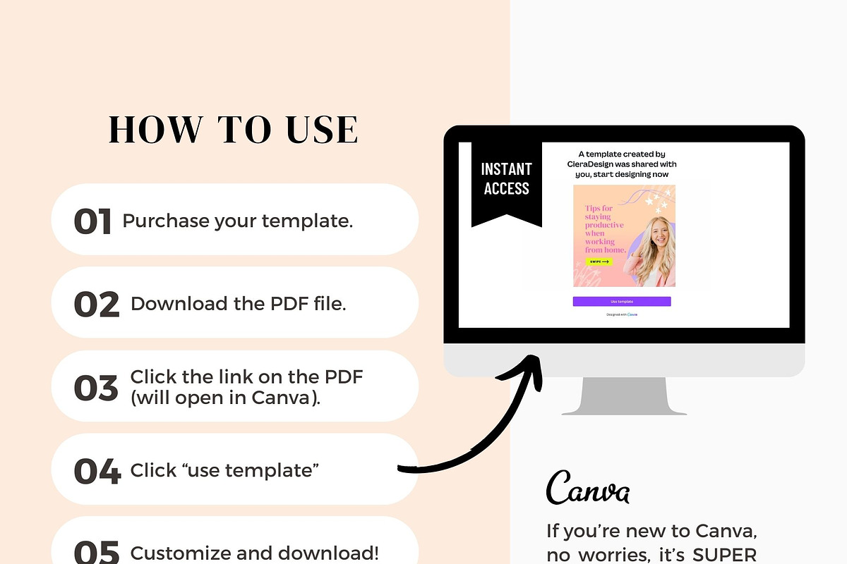 Instagram Carousel Canva Template, a Social Media Template by Ciera Design Templates (Photo 7 of 8)