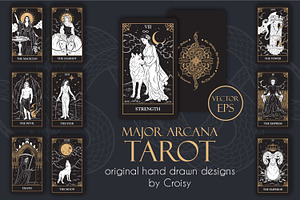 Tarot Major Arcana & Aces Vector Art