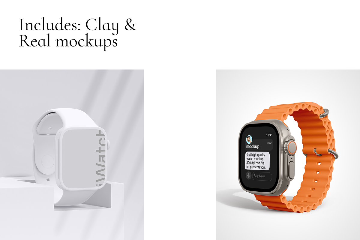 Apple Watch Mockup Bundle, a Wearable Device Mockup by Mockupdaddy (Photo 6 of 8)