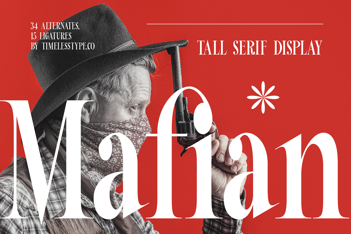 Mafian Tall Serif Display Font, a Serif Font by timelesstype.co (Photo 1 of 20)