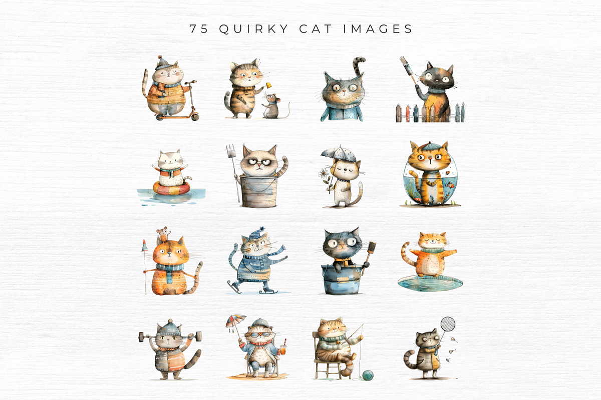 Quirky Cats Vol 2, an Animal Illustration by EllyandLima (Photo 4 of 10)