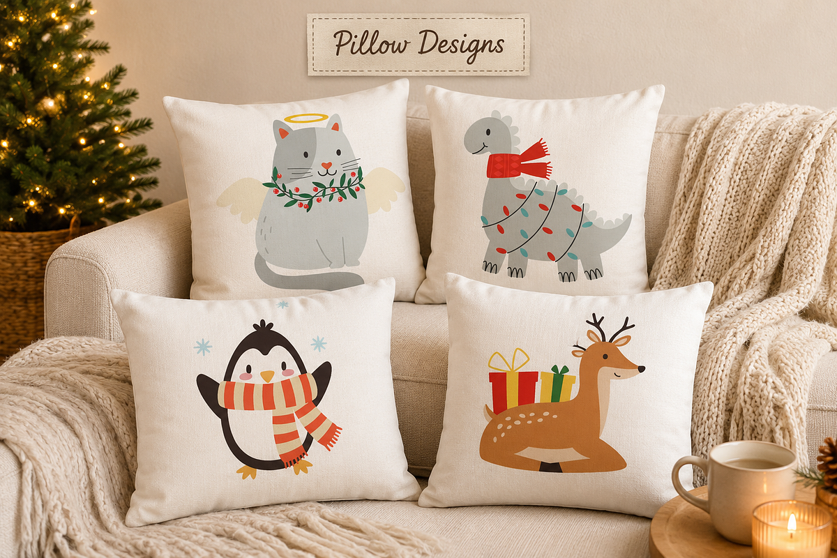 Christmas Animals Illustrations, a Seasonal Illustration by Anna Studio (Photo 4 of 12)