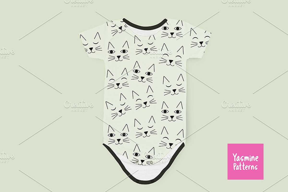 Floral Cats Patterns Collection, a Pattern Graphic by Yasmine Patterns (Photo 4 of 8)
