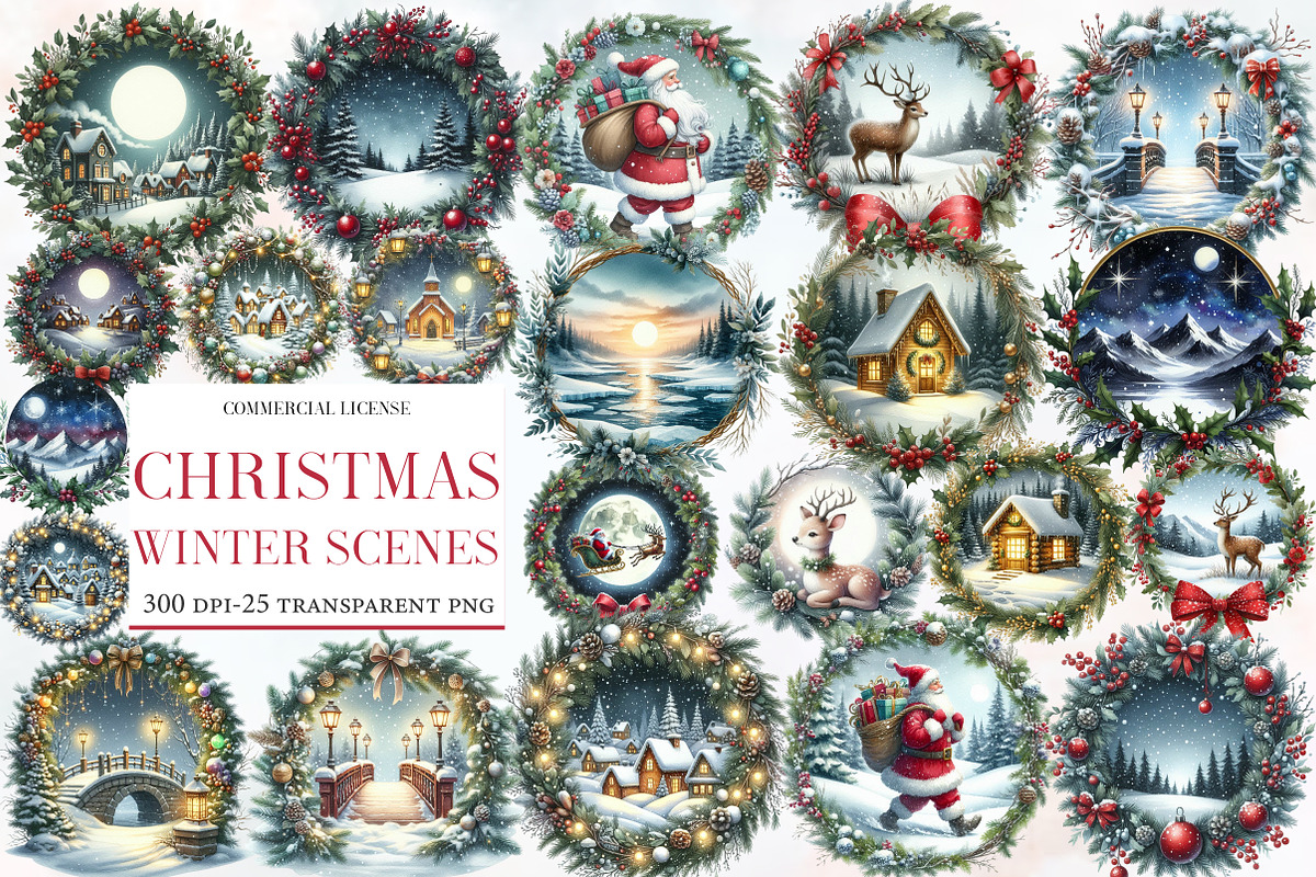 Christmas  Winter Scenes Png, an Illustration by Designworld (Photo 1 of 6)