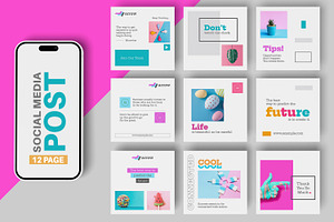 Creative Social Media Post Layout, a Social Media Template by MightyDesign