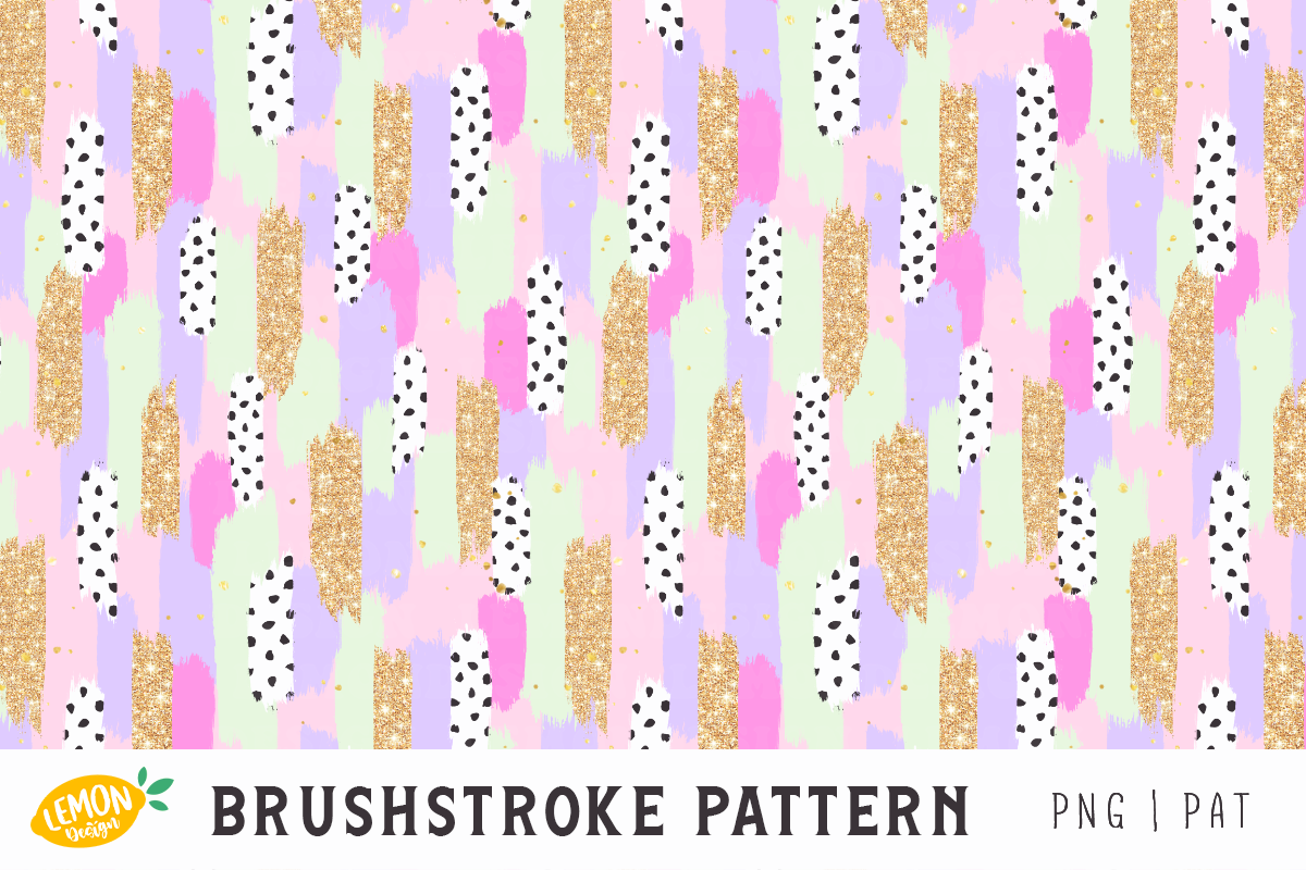 Brushstroke Seamless Pattern Bundle, a Pattern Graphic by LemonDesign (Photo 4 of 8)