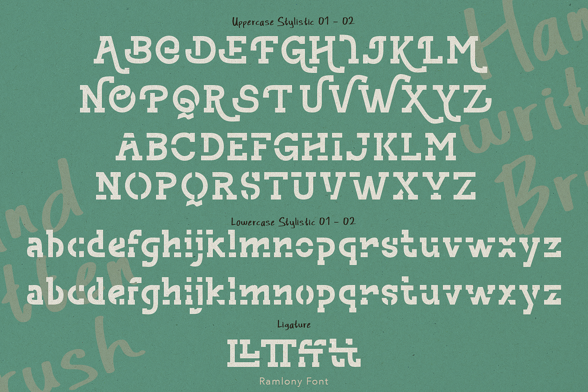 Ramlony Font Duo, a Font by madeDeduk (Photo 11 of 11)