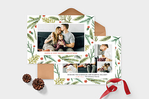 Christmas Photo Card Template -CD087