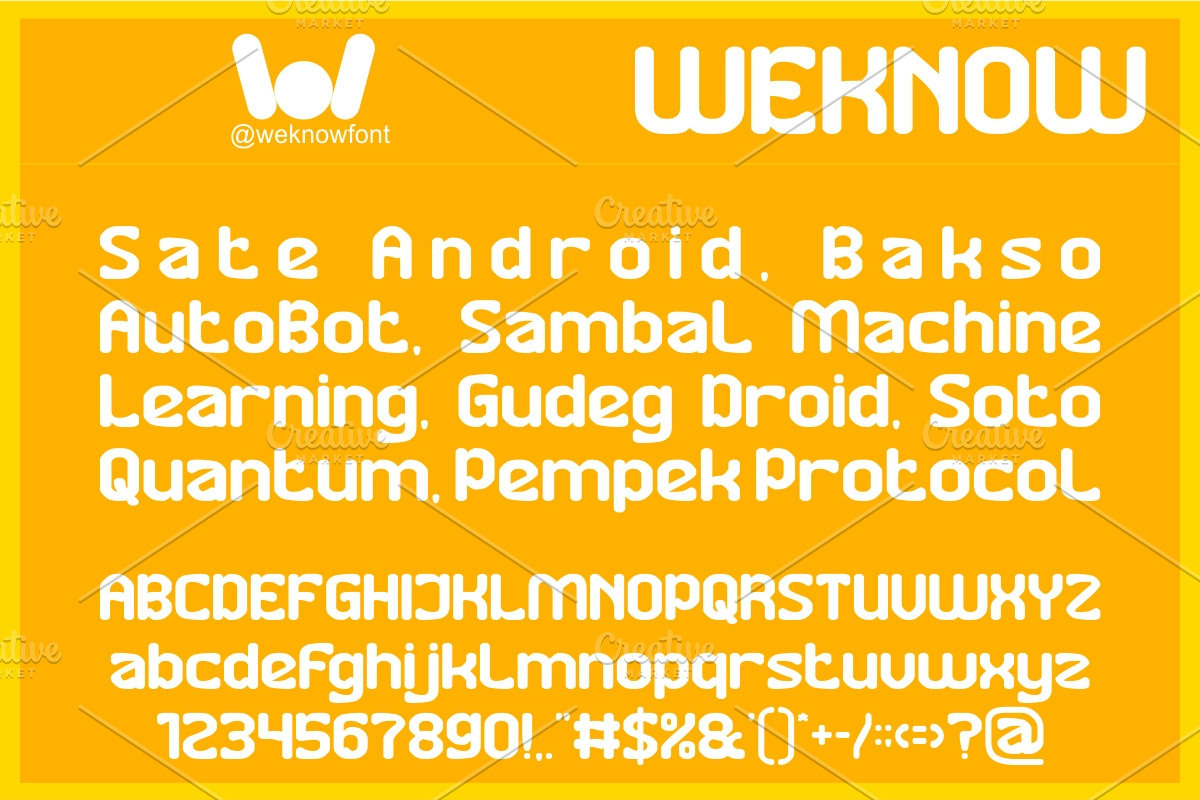 Makanan Indonesia font, a Sans Serif Font by weknow (Photo 6 of 9)