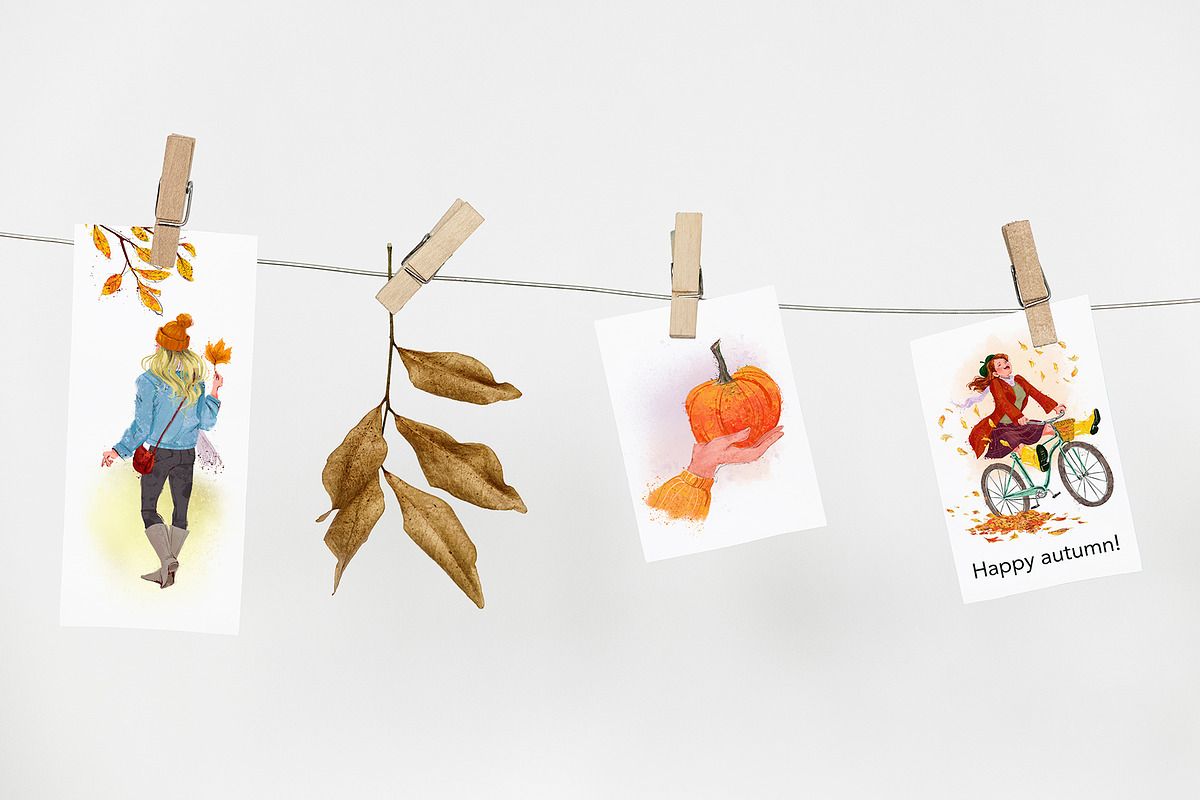 Autumn in the park, an Animal Illustration by Funnystore (Photo 3 of 13)