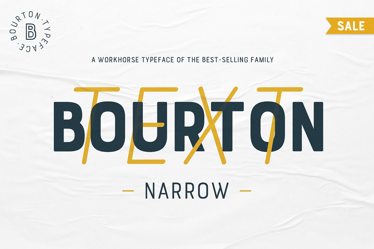 60% OFF Bourton Text Narrow Typeface, a Sans Serif Font by Kimmy Design (Photo 1 of 18)