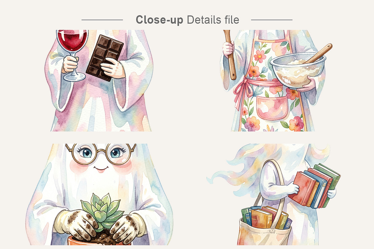 Ghost Mom Sublimation Clipart, an Illustration by Artnoy (Photo 4 of 8)