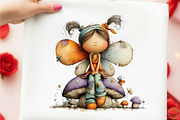 Whimsical Spring Fairy Clipart, an Illustration by designcity5 (Thumbnail 3 of 5)