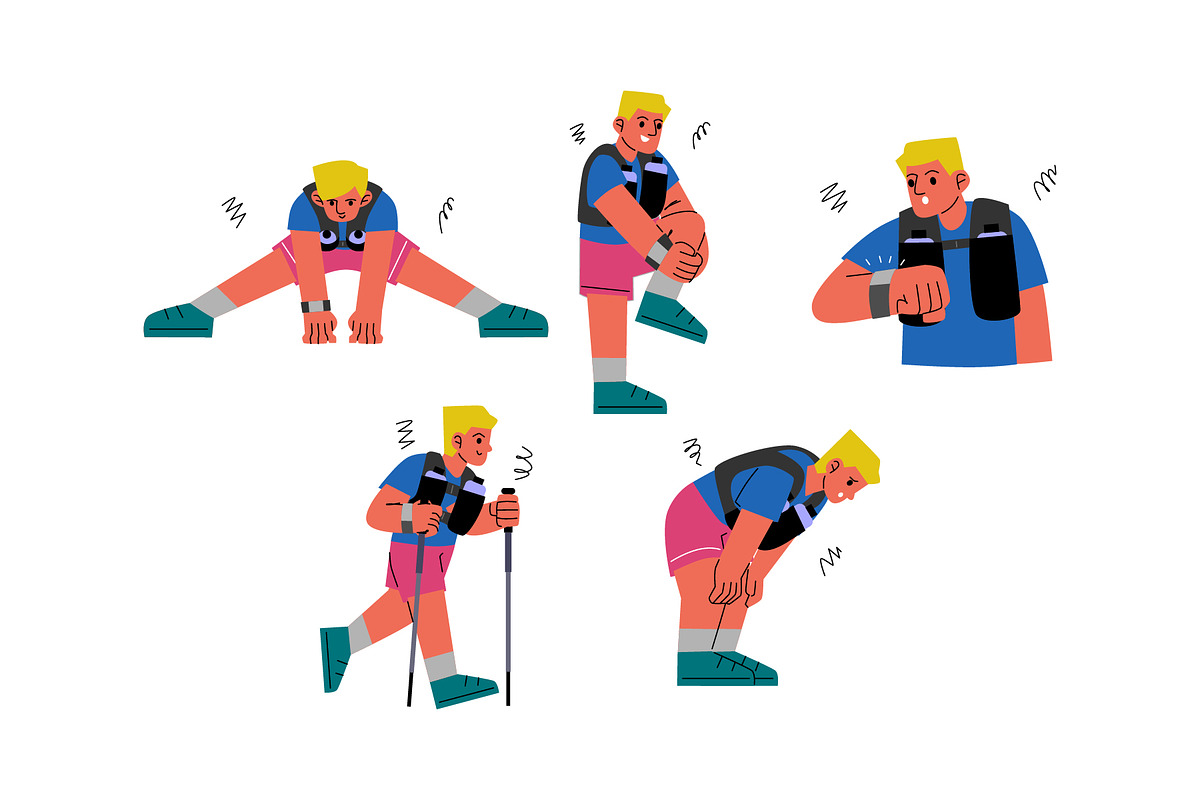 Character Trail Runner Man Vol. 2, a Sport Illustration by SLAB! Design (Photo 3 of 3)
