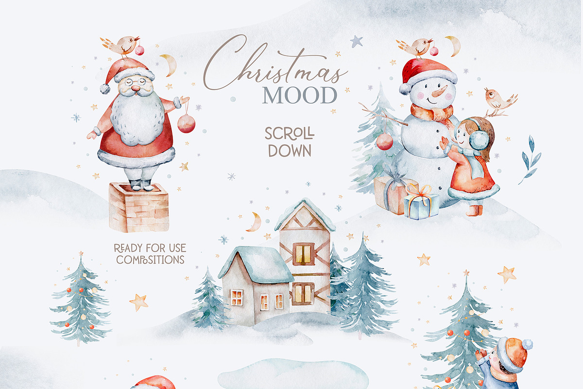 70% off Watercolor Christmas Bundle, an Animal Illustration by Peace ART (Photo 20 of 37)