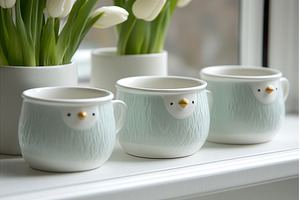Charming penguin themed mugs with, a Nature Photo by Lermont51