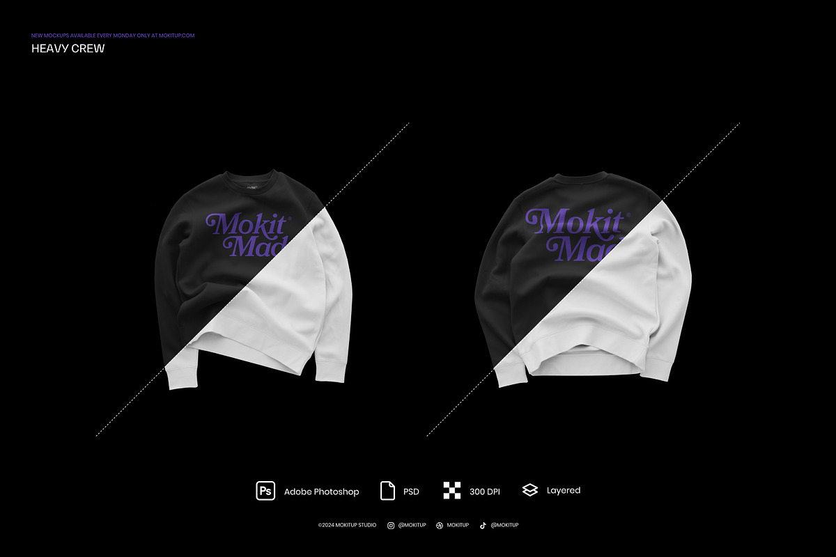MOKITUP: Heavy Crewneck Mockup, a Hoody Mockup by MOKITUP (Photo 2 of 5)