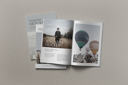 Magazine Mockup, a Print Template by Tahtagraphic