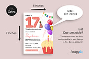 Editable 17th Birthday Invitation, an Invitation Template by Snapybiz (Thumbnail 5 of 10)