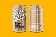Glossy Drink Can with Label Mockup, a Packaging Mockup by Aprndy85 (Thumbnail 3 of 5)