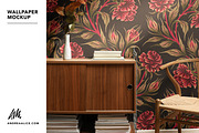 Wallpaper Mockup - Retro Sideboard, a Household Mockup by Andrea Muller (Thumbnail 5 of 6)