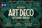 Modern Art Deco Lettering Toolkit, a Brush Add-On by Nico-Ng (Thumbnail 1 of 11)