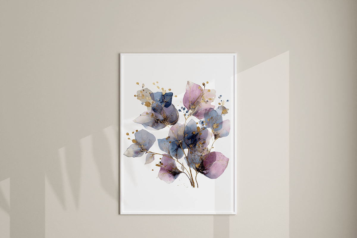 10 Navy Abstract Floral Clipart, an Illustration by Pati Charm Studio (Photo 8 of 8)