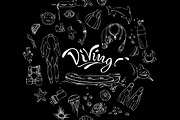 Diving doodles, patterns, lettering., an Illustration by airdynamic (Thumbnail 2 of 8)