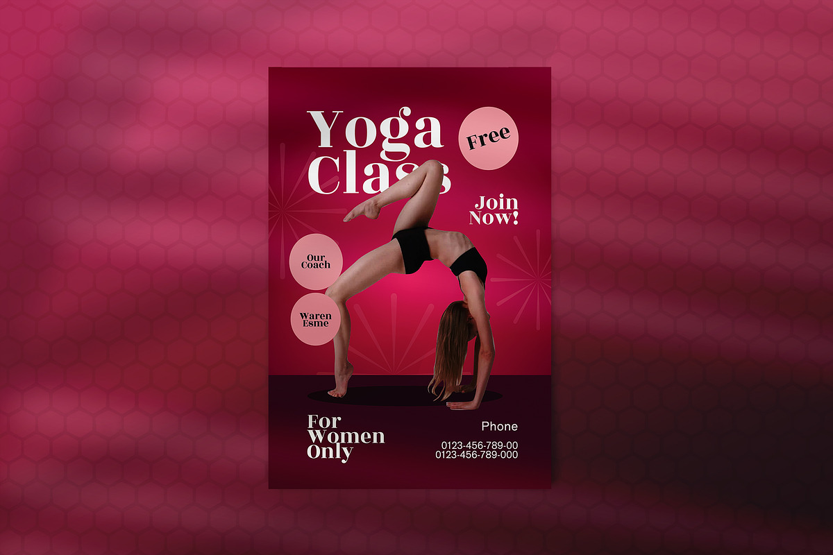 Yoga Class - Poster Template, a Poster Template by StreaksideStd (Photo 2 of 2)