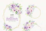 Blushed Lavender Floral Set, an Illustration by Kim Thoa Designs (Thumbnail 5 of 10)
