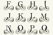 26 filigree letters for monograms, a Branding & Logo Template by Pgmart (Thumbnail 4 of 5)