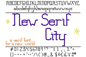 Font New Serif City Modern Cute