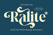 Ralite - Modern Serif Display Font, a Serif Font by Afkari Studio (Thumbnail 1 of 12)