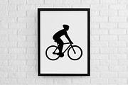 Cycling Silhouette SVG, a Sport Illustration by newminddesign (Thumbnail 2 of 3)