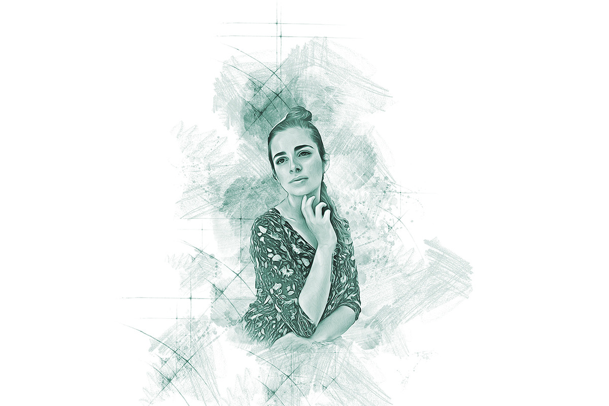 Oil Canvas Sketch Photoshop Action, an Action Add-On by Studio Retouch (Photo 8 of 11)