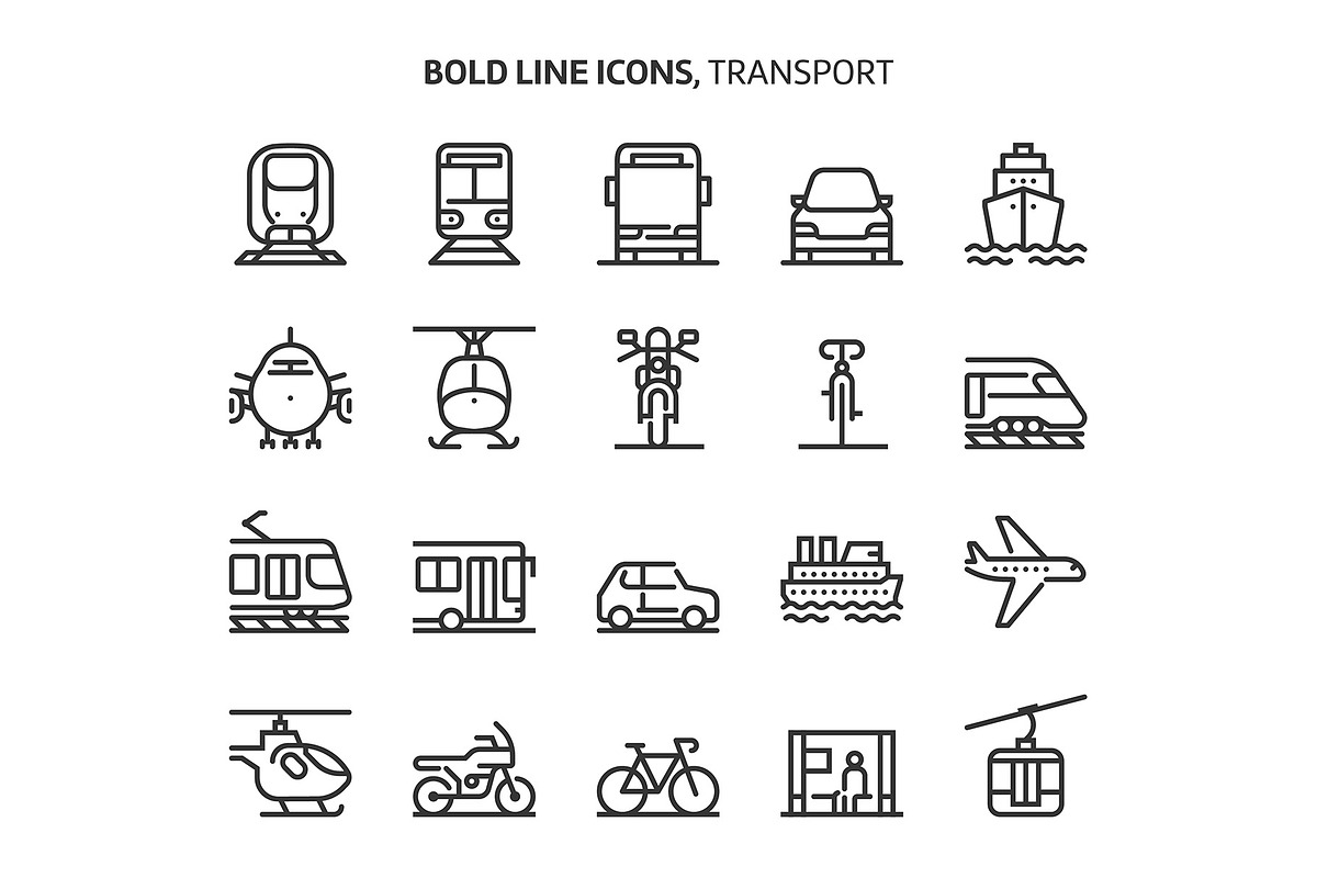 Bold Line Icons, an Outline Icon by Howcolour (Photo 45 of 151)