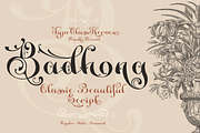 Badhong Classic Script, a Script Font by TypeClassHeroes (Thumbnail 1 of 15)