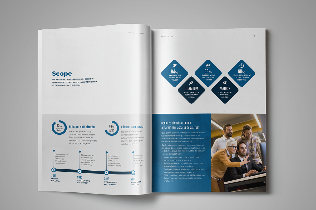 HR / Employee Handbook, a Brochure Template by StockInDesign (Photo 4 of 10)