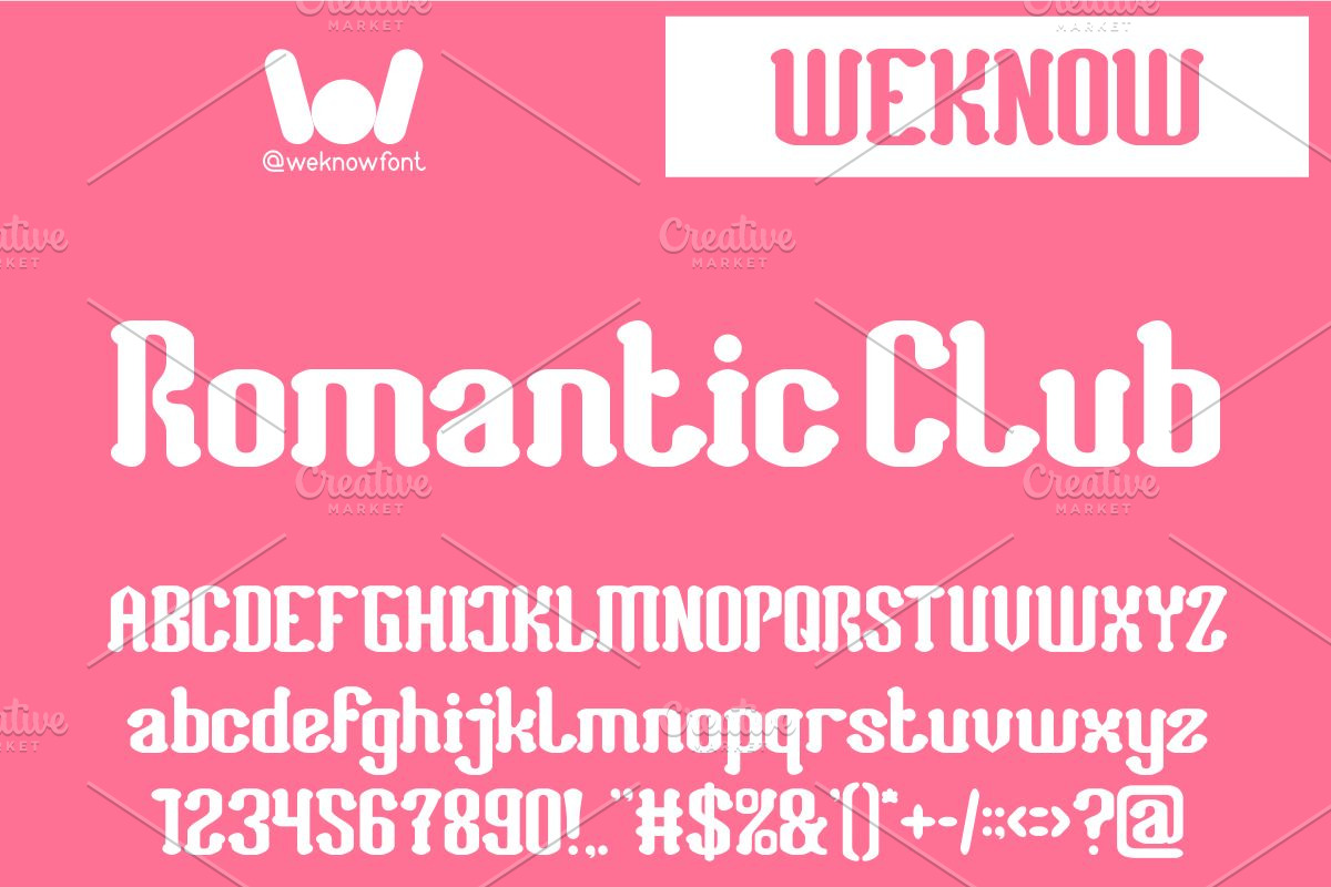 Romantic Club font