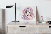 Cute Anime Girl Sticker Clipart, a Person Illustration by Stickera Hub (Thumbnail 6 of 8)