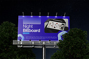 Night Billboard Mockup, an Advertising Mockup by HanaSaka_Studio (Thumbnail 3 of 5)