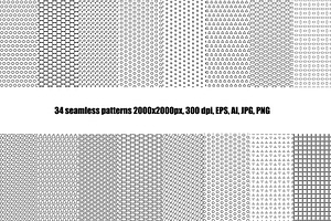 34 simple geometric patterns