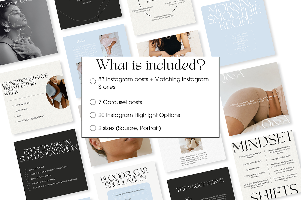 Wellness Coach Template Bundle, a Social Media Template by digitaldispositions (Photo 2 of 8)