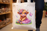 Watercolor Cute Highland Cow Clipar, a Seasonal Illustration by Rose Art (Thumbnail 6 of 7)