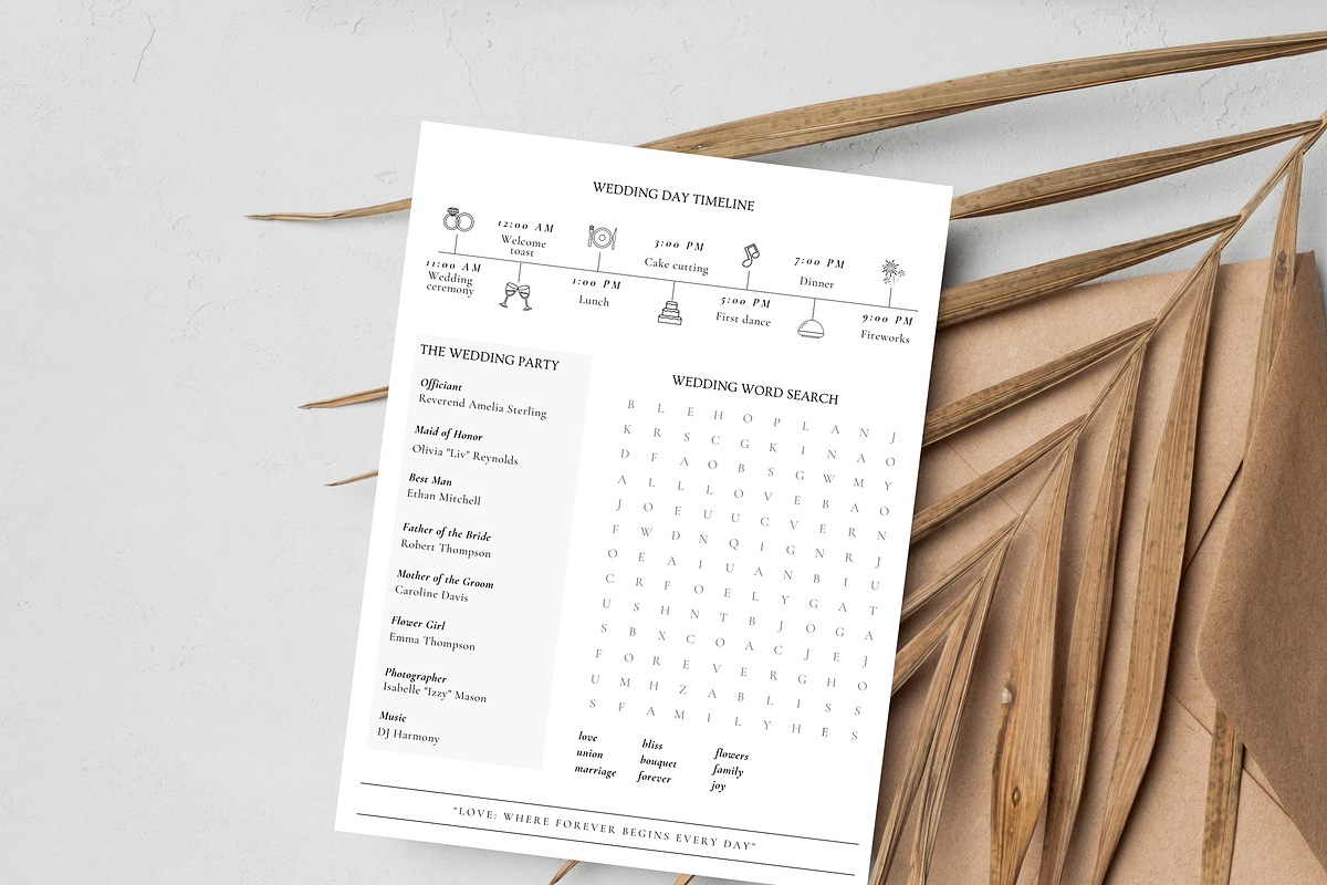 Wedding Newspaper Program Template, a Stationery Template by Matisse Studio (Photo 4 of 8)
