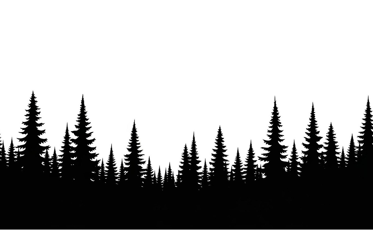 Woodland & Forest Tree Silhouettes B, an Illustration by jahid234 (Photo 16 of 41)